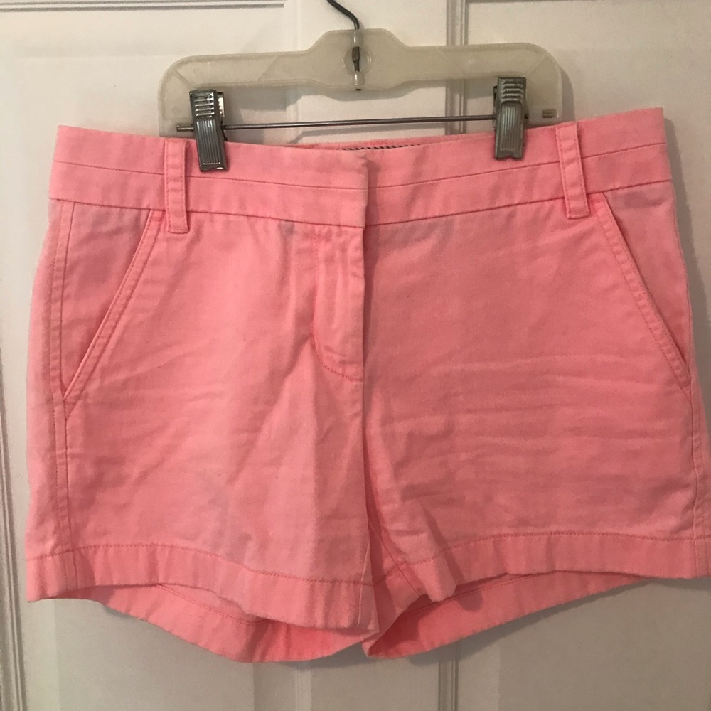 Pink Jcrew Chino Shorts